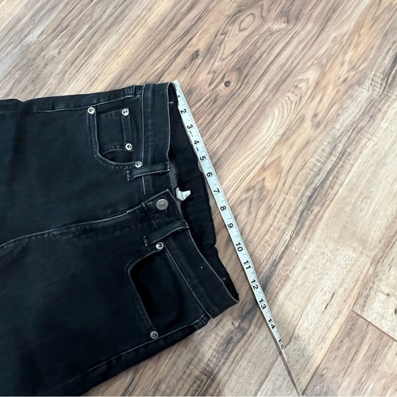 Rag & Bone 10 inch Crop Flare Black Embroidered Jeans - Picture 10 of 12